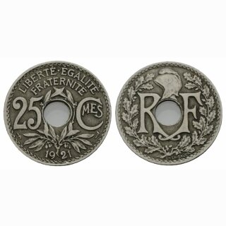 Frankreich  25 Centimes 1921