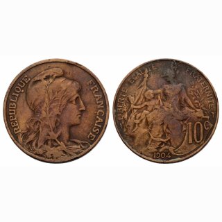Frankreich  10 Centimes 1904