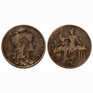 Frankreich  10 Centimes 1899