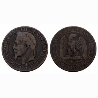 Frankreich  5 Centimes 1862 K Napoleon III