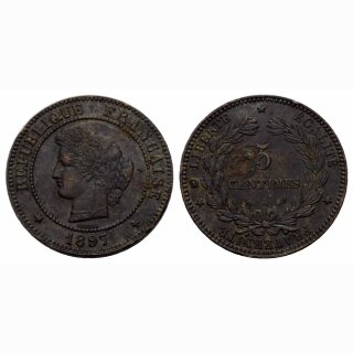 Frankreich  5 Centimes 1897 A