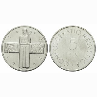 Schweiz 5 Franken  1963 B Rotkrreuz