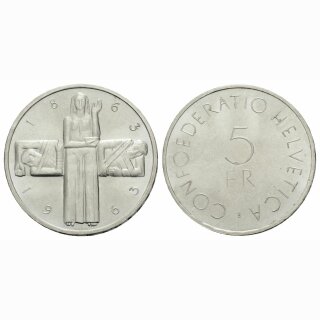 Schweiz 5 Franken 1963 B Rotkreuz