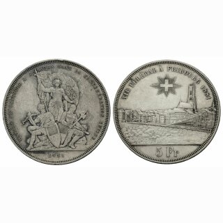 Schweiz 5 Franken  1881 Freiburg
