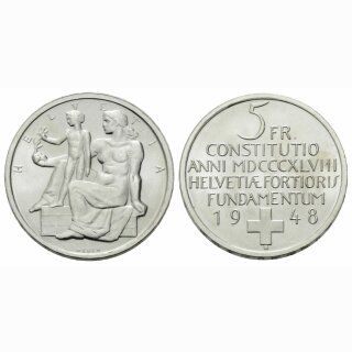 Schweiz 5 Franken 1948 B Verfassung