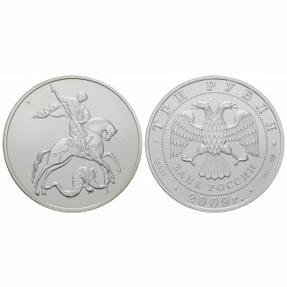 Russland 3 Rubel 2009 St. Georg