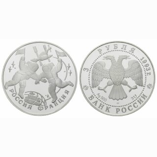 Russland 3 Rubel 1993 Kosmonauten
