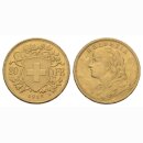 Schweiz 20 Franken 1912 B Vreneli