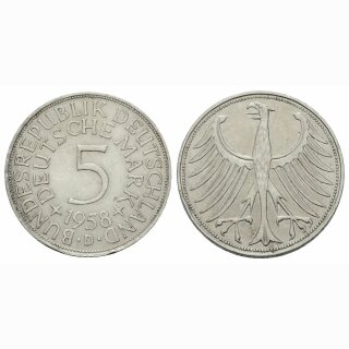 Deutschland 5 Mark 1958 D
