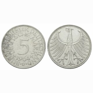 Deutschland 5 Mark 1964 D