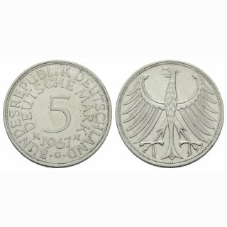 Deutschland 5 Mark 1967 G