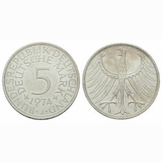 Deutschland 5 Mark 1974 J