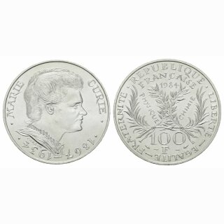 Frankreich 100 Francs 1984 Marie Curie