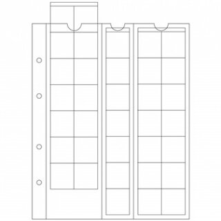 Münzhüllen OPTIMA, für 35 Münzen bis 27 mm Ø, glasklar, 5erPack
