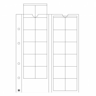 Münzhüllen OPTIMA, für 24 Münzen bis 34 mm Ø, glasklar, 5erPack