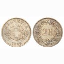 Schweiz 20 Rappen  1858 BB