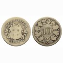 Schweiz 10 Rappen 1851 BB