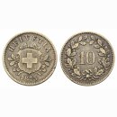 Schweiz 10 Rappen 1873 BB