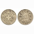 Schweiz 10 Rappen 1876 BB