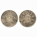 Schweiz 10 Rappen 1876 BB