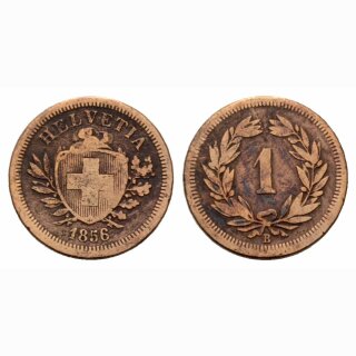 Schweiz 1 Rappen 1856 B