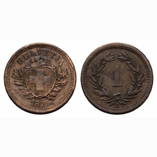 Schweiz 1 Rappen 1875 B