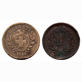 Schweiz 1 Rappen  1880 B