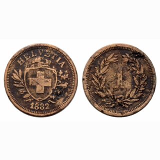 Schweiz 1 Rappen  1882 B