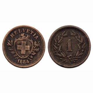 Schweiz 1 Rappen  1884 B
