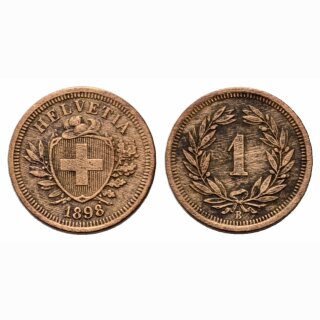 Schweiz 1 Rappen  1898 B