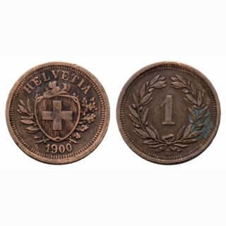 Schweiz 1 Rappen  1900 B