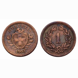 Schweiz 1 Rappen  1903 B