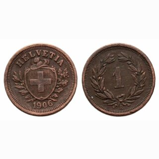 Schweiz 1 Rappen  1906 B