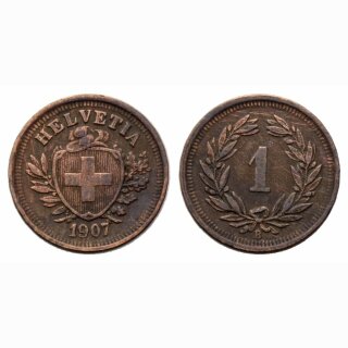 Schweiz 1 Rappen  1907 B