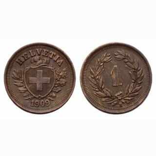 Schweiz 1 Rappen  1909 B