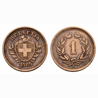 Schweiz 1 Rappen  1909 B