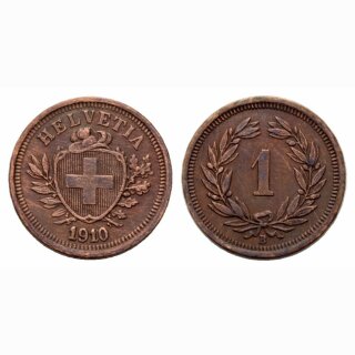 Schweiz 1 Rappen  1910 B