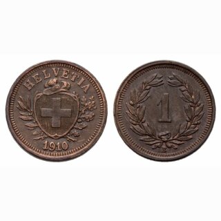 Schweiz 1 Rappen  1910 B