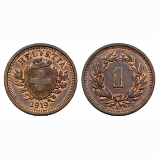 Schweiz 1 Rappen  1919 B