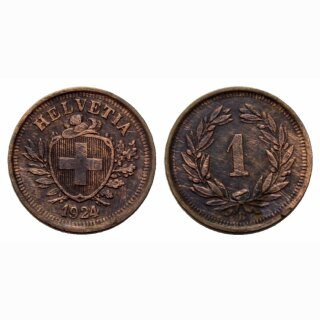 Schweiz 1 Rappen  1924 B