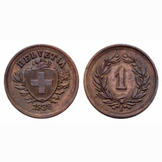 Schweiz 1 Rappen  1938 B