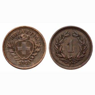 Schweiz 1 Rappen  1940 B