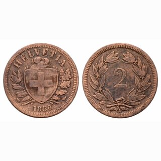 Schweiz 2 Rappen 1850 A