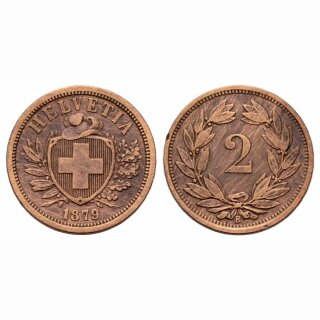 Schweiz 2 Rappen 1879 B
