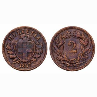 Schweiz 2 Rappen 1897 B