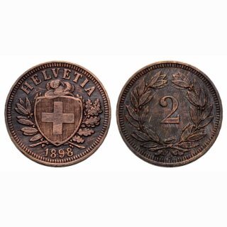 Schweiz 2 Rappen 1898 B