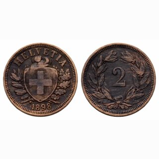 Schweiz 2 Rappen 1898 B