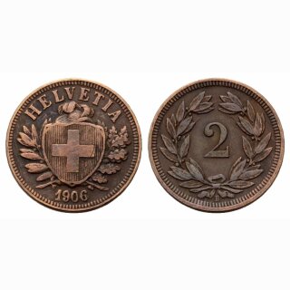 Schweiz 2 Rappen 1906 B