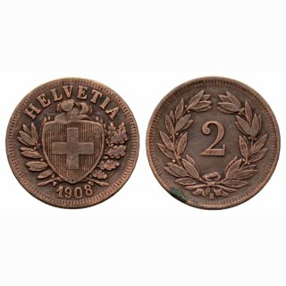 Schweiz 2 Rappen 1908 B