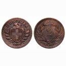 Schweiz 2 Rappen 1909 B
